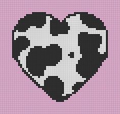 a cross stitch pattern in the shape of a heart