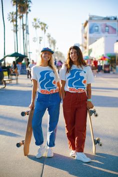 Our hometown - Venice, CA! Flowy skater design mixed and bright colors embodies Venice essence! The tee is the softest, most cozy shirt -- with a vintage wash, it looks like you grabbed it straight from your cool aunts 70s wardrobe. Our limited edition Junk Food Clothing Tee Shirt Collab is here! Now your favorite soft tees come in your favorite GRLSWIRL style. Casual Relaxed Fit T-shirt With Retro Print, Retro Print Graphic Tee For Streetwear, Groovy Cotton Tops For Streetwear, White Casual T-shirt With Retro Print, Casual White T-shirt With Retro Print, Trendy Retro Print Tops For Streetwear, Casual Cotton Tops With Retro Print, Retro Screen Print T-shirt For Skateboarding, Summer Graphic Tee For Skateboarding