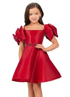 Ashley Lauren Kids 8223 Off The Shoulder With Bows A-Line Beaded Belt Detail Phantom Satin Coctail Dress. Cuteness overload in this fun satin dress! With its beautiful pearl belt and bow sleeves, this is a must for any little fashionista. Off Shoulder A-Line Phantom Satin Sizes: 4,6,8,10,12,14,16 Colors: Black/Ivory, Ivory, Red Bow Sleeves, Ashley Lauren, Pearl Belt, Coctail Dresses, Beaded Belt, Fabric Suppliers, Dress 16, Designer Gowns, Satin Dress