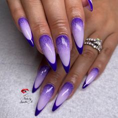 Purple Nail Art, Mirror Nails, Colorful Nail Art, Fancy Nails Designs, Nail Art Videos, Great Nails, Glam Nails, Nails Desing, Fabulous Nails