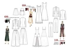 an image of women's clothing sewing pattern