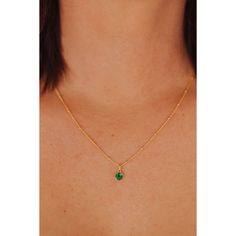 Our dainty Emerald birthstone necklace is part of our new Birthstone Necklace Collection! This beautiful, yet delicate necklace is made with top-quality chain, hardware, and stone. This custom May birthstone necklace is the perfect way to add a small amount of color and meaning to your every day look. Features: Available in 18k gold plated Sterling Silver 15.5" satellite chain + 2 inch extender (17.5 inch total length) Custom Emerald crystal Lobster claw closure Green Birthstone Necklace With Delicate Chain For May, Dainty Birthstone Necklace With Delicate Chain And Teardrop Pendant, Green Birthstone Necklace For May With Delicate Chain, Dainty Everyday Birthstone Necklace With Delicate Chain, Dainty Green Birthstone Necklace For Everyday, May Birthstone Pendant Charm Necklace With Delicate Chain, Everyday Birthstone Necklace With Delicate Round Pendant, Dainty Gemstone Charm Necklace For May Birthstone, Dainty Heart Pendant Birthstone Necklace