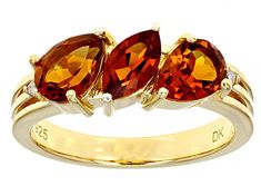 0.83ctw Pear Shape And 0.34ct Marquise Madeira Citrine With 0.01ctw Round White Diamond 18k Yellow Gold Over Sterling Silver 3-Stone Ring. Measures Approximately 0.71"L x 0.27"W. Not Sizeable. Luxury Three Stone Gemstones For Anniversary, Yellow Gold Three Stone Gemstones Fine Jewelry, Gold Three Stone Gemstones For Anniversary, Yellow Gold Three Stone Pear-shaped Ring, Yellow Gold Three Stone Topaz Ring For Anniversary, Yellow Gold Pear-shaped Three Stone Jewelry, Three Stone Pear-shaped Yellow Gold Jewelry, Elegant Yellow Gold Three-stone Topaz Ring, Yellow Gold Three Stone Topaz Ring Fine Jewelry