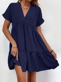 Trendy Summer Fashion, Ruffled Dresses, Dress Summer Casual, Womens Beach Dresses, Beach Holiday Dresses, Holiday Beach, Sweet Summer, American People, Pantalon Large