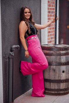 Dress pants for the win! These cute trouser style dress pants are great for a night out or for the working girl. High waisted, pin tuck pant, with zipper back closure. Good stretch. Inseam: 35” Small (2/4 - 25/26) | Medium (6/8 - 27/28) | Large (10/12 - 29/30) Fitted High-waisted Pants For Date Night, Spring Date Night Bottoms With Belt Loops, Party Bottoms With Belt Loops, High Waist Pants With Belt Loops For Going Out, Wide Leg Pants With Belt Loops For Night Out, Straight Pants With Belt Loops For Party, High-waisted Pants With Belt Loops For Parties, High-waisted Party Bottoms With Belt Loops, Straight Party Bottoms With Belt Loops