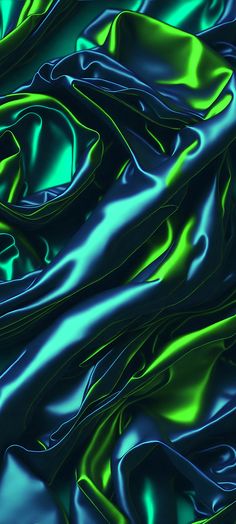 an abstract photo of blue and green fabric