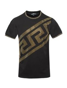 Men’s Black SlimFit Casusl Fashion Top Shirt | eBay Designer Cotton Crew Neck Shirt, Designer Cotton Tops For Summer, Gold Cotton Short Sleeve Shirt, Gold Short Sleeve Cotton Shirt, Trendy Gold Cotton T-shirt, Gold Cotton Crew Neck Shirt, Fitted Gold Cotton Top, Sports Wear Fashion, Gold Tops