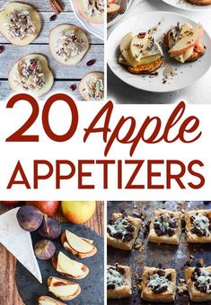 20 apple appetizers with text overlay