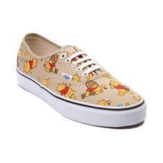 Take a sweet adventure with Winnie the Pooh and the classic Vans Authentic skate sneaker! Pooh Bear always has you covered, featuring graphic prints of a honey hungry, Winnie the Pooh Bear, sporting his infamous red shirt on a khaki canvas upper. Look carefully at each print to see if you can spot the hidden Mickey ears! Slip On Converse, Trainer Red, Vans Collection, Vans Disney, Rare Vans, Cute Disney Outfits, Classic Vans