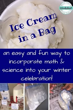 ice cream in a bag is an easy and fun way to decorate math & science into your winter celebration