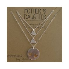 Mother Daughter Necklace Set mother 2 daughters by carriesaxl Nickel Free Necklaces For Mother's Day, Mother's Day Sterling Silver Charm Necklace With Round Pendant, Hand Stamped Charm Necklace For Mom, Handmade Double Heart Jewelry For Anniversary, Stamped Sterling Silver Jewelry For Valentine's Day, Sterling Silver Round Pendant Charm Necklace For Mother's Day, Mother's Day Personalized Sterling Silver Heart Necklace, Mother's Day Hand Stamped Sterling Silver Charm Necklace, Dainty Stamped Necklace For Mother's Day