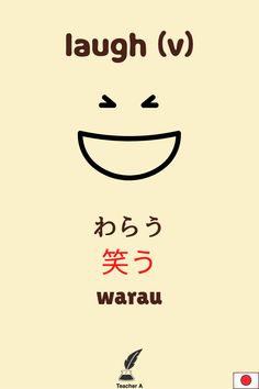 an image of laughing faces with the words laugh, laugh and laugh written in japanese