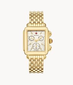 Deco 18k Gold Diamond Dial Watch MWW06A000780 - MICHELE® Michele Watch, Michele Watches, Apple Watch Bracelets, Black Nike Shoes, Deco Architecture, Apple Watch Accessories, Art Deco Architecture, Luxury Timepieces, Engraved Gifts