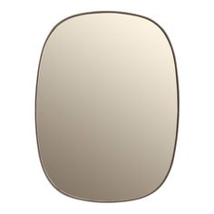 an oval shaped mirror is shown against a white background