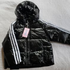 Small /Skabenlam Black Puffer Jacket With Double-lined Hood For Winter Sports, White Winter Jacket, North Face Parka, Black Down Puffer Jacket With Double-lined Hood, Calvin Klein Girls, Black Functional Puffer Jacket With Double-lined Hood, Boys Winter Jackets, Columbia Girls, Toddler Winter Coat