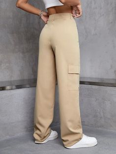 Flaunt a flattering silhouette with our High Rise Zipper Cargo Pant. These pants feature a high-waisted design that accentuates your waistline and adds a touch of sophistication to your look. The zipper closures provide both style and practicality, while the comfortable fit ensures all-day comfort. Specification: Style: Casual Pattern Type: Plain Type: Cargo Pants Details: Button, Pocket, Zipper Waist Line: High Waist Length: Long Fit Type: Regular Fit Fabric: Non-Stretch Material: Fabric Compos Wide Leg Bottoms For Workwear With Zip Fly, Wide Leg Workwear Bottoms With Zip Fly, Fitted High-waisted Wide Leg Pants With Side Pockets, Chic Full-length Bottoms With Cargo Pockets, Stretch High Waist Cargo Pants With Belt Loops, Trendy High Waist Pants With Zipper Closure, Trendy Straight Leg Pants With Zipper Closure, Versatile Bottoms With Zip Fly For Spring, Fitted High-waisted Pants With Cargo Pockets