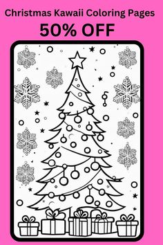 christmas kawaii coloring pages 50 % off on all items from the store, and it's free to print