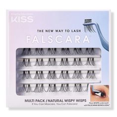 Kiss Falscara Natural Wispy Wisps Lash Multipack | Ulta Beauty Artificial Eyelashes, Diy Eyelash Extensions, Natural Eyelashes, Strip Lashes, Natural Lashes, Health And Beauty Tips, Natural Look, Ulta Beauty, Lash Extensions