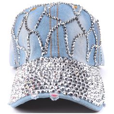 Elevate your everyday style with The Dapper Tie's Women's Blue Casual Denim Baseball Cap, adorned with eye-catching bling studs for a touch of glamour. This cap is a versatile accessory designed to complement a wide range of outfits and occasions.

- Material: 100% Cotton denim
- Color: Denim blue
- Gender: Female
- Size: One size fits all with adjustable hook and loop closure
- Features: Breathable fabric, unisex design, suitable for various outdoor activities and casual wear

Crafted for comfo Trendy Rhinestone Cap, Casual Rhinestone Cap, Trendy Rhinestone Baseball Cap, Rhinestone Embellished One Size Baseball Cap, Bedazzled Hats Baseball Caps, Denim Baseball Cap, Tie Women, Denim And Diamonds, Baseball Women