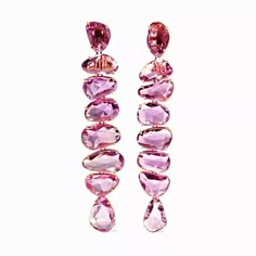 Jedora's Pink Sapphire Earrings are the perfect finishing touch to any outfit. | Gorgeous Earrings Pink Briolette Fine Jewelry Earrings, Fine Jewelry Pink Briolette Earrings, Elegant Rose Gold Pink Sapphire Earrings, Elegant Rose Gold Earrings With Pink Sapphire, Elegant Pink Gold Pink Sapphire Earrings, Rose Gold Pink Sapphire Earrings, Pink Sapphire Jewelry Set With Matching Earrings, Pink Sapphire Earrings, Pink Stones