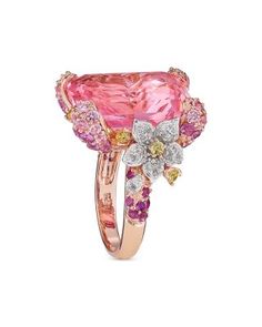 Anabela Chan 18K White Gold & Rose Gold Vermeil English Garden Simulated Stone Cinderella Ring Rose Cinderella, Cinderella Ring, Pink Ring, English Garden, Pink Diamond, High Jewelry, Pink Sapphire, Gold Plated Sterling Silver, Luxury Jewelry