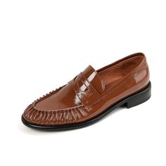 These loafers are designed in a timeless, minimal silhouette, so you'll be sure to wear them often. Made from soft leather, soft bottom that ensure all-day comfort. Wear yours with tailoring and denim alike. Color: Coffee/BlackMaterial: CowhideLining: Genuine LeatherInsole: CowhideSole: RubberHeels: 3 cm/1.18" Weight:Fit: Medium to Wide, Runs Normal.Origin: Made in China Production Time: About 5-7 days (Any exceptional case will email you, Please pay attention to your email left) Shipping Time: Office Patent Leather Loafers With Textured Sole, Brown Patent Leather Slip-on Loafers, Brown Patent Leather Oxfords For Work, Fall Business Loafers In Patent Leather, Business Patent Leather Loafers For Fall, Fall Business Patent Leather Loafers, Brown Flat Tassel Loafers For Work, Slip-on Patent Leather Shoes For Work, Patent Leather Slip-on Shoes For Work