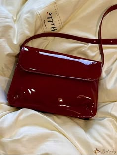 Bird in Bag - Timeless Chic Red Shoulder Bag for Women Red Aesthetic, Cherry Red, Square Bag, Dark Red, A Bag