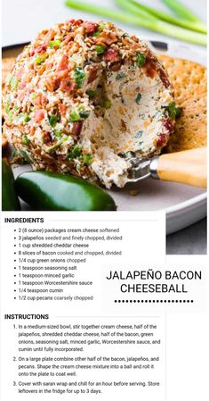 the recipe for jalapeno bacon cheeseball