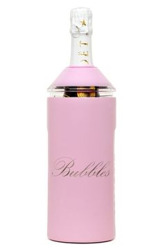 a pink bottle with the word brides written on it