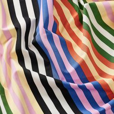 multicolored striped fabric with vertical stripes