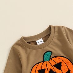 Includes: Top & PantsMaterial: Cotton BlendGender: Boys & GirlsPattern: PumpkinSleeve Length: LongSummary: Baby Toddler Long Sleeve Embroidered Pumpkin Jack-o-Lantern Top with Pants 2 Piece Fall Halloween Outfit Cotton Long Sleeve Top With Appliques, Fall Cotton Sets With Short Sleeves, Casual Embroidered Sets For Fall, Embroidered Long Sleeve Sets For Fall, Embroidered Cotton Sets For Fall, Embroidered Pumpkin, Top With Pants, Pumpkin Outfit, Newborn Gown