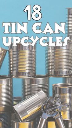 Tin Can Planters Diy Upcycling, Recycle Tins Cans Craft Ideas, Repurposed Tin Cans, Painted Tin Can Planters, Can Crafts Tin Diy, Can Lid Crafts, Crafts With Plants, Tin Can Wind Chimes Diy, Metal Can Crafts