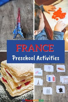 france preschool activities and crafts for kids to do with the eiffel tower in the background