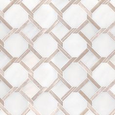 a white and beige tile pattern with small squares