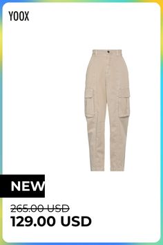 twill, solid color, no appliqués, multipockets, regular fit, high waisted, straight leg, cargo , Color: Beige , Size: 2 Casual Pants, Khaki Pants, Straight Leg, Size 2, Solid Color, High Waisted, Pants, Color, Design