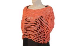 Cotton Crop Top, Womens Clothing, Plus Size Tee, Womans Top, Womans Shell, Crochet Top, Orange Tee, Shell Crochet, Crochet Tee, Orange Tees, Plus Size Tees, Cotton Crop Top, Clothing Plus Size, Cropped Tube Top, Summer Top, Crop Tops Women