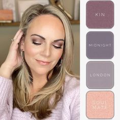 Seint Makeup Cool Tone Eyeshadow, Spring Eyeshadow, Maskara Beauty, Maskcara Makeup, Makeup Charts, Pretty In Purple, Maskcara Beauty, Makeup For Hazel Eyes