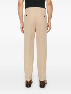 Find TOM FORD Pleat-detail Tapered Trousers on Editorialist. beige cotton pleat detailing tapered leg belt loops concealed front button, hook and zip fastening two diagonal pockets to the sides two rear button-fastening pockets turn-up hem Tailored Beige Pants With Belt Loops, Elegant Belted Cotton Pants, Formal Beige Belted Bottoms, Tailored Beige Bottoms With Belt Loops, Fitted Beige Belted Pants, Classic Beige Pants With Concealed Placket, Beige Formal Pants With Belt Loops, Formal Beige Pants With Belt Loops, Classic Beige Pants With Belt Loops