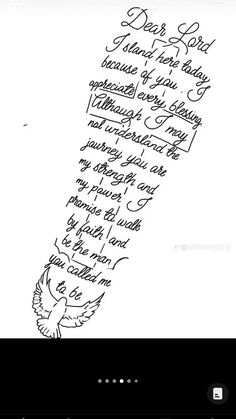 an ink drawing of a poem written in cursive writing