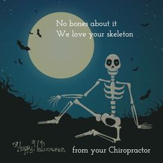 National Chiropractic Month, Chiropractic Halloween Humor, Chiropractic Quotes For Fall, Funny Chiropractic Quotes Humor, Chiropractor Halloween, Chiropractic Jokes, Chiropractic Halloween, Acupuncture Quotes