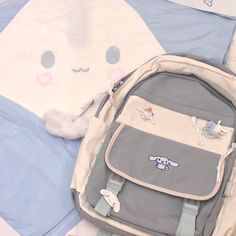 Free Gift: Pins and Cinnamoroll pendantMaterial: CanvasColor: BlueOpen: ZipperSize:Height: 42cmWidth: 35cmBottom: 16cm Stylish Backpack, Stylish Backpacks, Blue Backpack, Daily Routine, Free Gift, The Struts, Free Gifts, Carry On, Unique Style