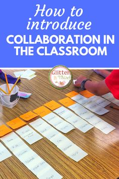 an image of collaboration in the classroom with text overlay that reads how to introduce collaboration in the classroom