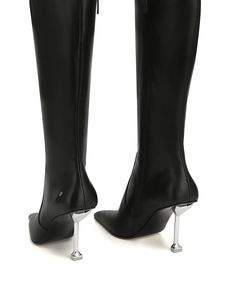 Product Description Introducing the Venture boot from Naked Wolfe, a striking pointed-toe heeled boot. Standing tall with a 9cm custom-made heel featuring a unique Wolfe head design at the back, this boot is a true statement piece. This boot features a leg hugging zipped upper, elasticated gore, this design adds a touch of contemporary flair, while the small Wolfe head pin on the side heel counter provides a signature detail. Crafted from luxurious leathers, the Venture boot seamlessly blends hi Naked Wolfe, Icon Shoes, Belt Jewelry, Head Design, Pointed Toe Heels, Heeled Loafers, Shoe Care, Nappa Leather, Festival Season