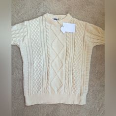 Aelfric Eden Size Small White/Cream Never Worn (With Tags) Originally $59.95 Now Selling For $35 Casual Off White Cotton Sweater, Casual Cream Crew Neck Sweater, Casual Off White Knitted Sweater, White Cotton Crew Neck Cardigan, Casual Off-white Winter Sweater, Casual Off White Cable Knit Sweater, Casual Off-white Knitted Sweater, Winter White Cotton Crew Neck Sweater, White Chunky Knit Cotton Top