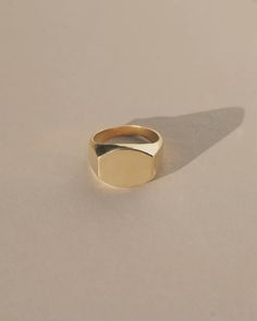 Unisex vintage inspired flat top Signet ring.  Unsure of your ring size? Stop into a local jewelry shop to have your fingers sized. Options: Sterling silver Gold Vermeil (14k gold over sterling silver) 14 Karat Gold (custom made to order, please allow 4-8 weeks)  Details: 6.7 grams Made with recycled metals Made in the Classic Brass Jewelry For Promise Ring, Classic Open Ring In Brass, Classic Brass Open Ring Jewelry, Vintage Gold Engraved Ring, Tarnish Resistant, Vintage Gold Engraved Ring Tarnish Resistant, Gold-colored Sterling Silver Engraved Open Ring, Gold-color Open Ring Engraved Sterling Silver, Gold-color Sterling Silver Engraved Open Ring, Gold Sterling Silver Engraved Open Ring