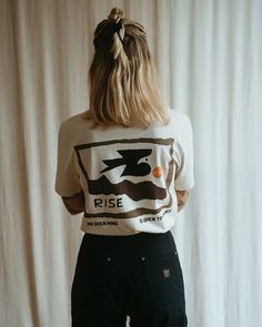 Rise T-Shirt - Bone | Women's T-Shirts – P&Co USA Layering Hoodies, Swimwear Brands, Women's T Shirts, Knit Sweatshirt, The Rise, The Outdoors, Piece Of Clothing, Printed Shorts, White Vintage