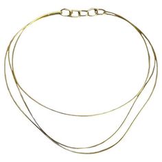 A Tiffany & Co Elsa Peretti Wave Necklace, made of 18ct Yellow Gold. Inspired by Elsa Peretti's love of the world, the Wave Collection recalls the fluid of lines of the undulating sea. This necklace's flowing rows of 18ct Gold add a hint of elegance to any look. Weight 25g. Metal: 18ct Yellow Gold Carat: N/A Colour: N/A Clarity: N/A Cut: N/A Weight: 25 grams Engravings/Markings: N/A Size/Measurement: N/A Current Condition: Excellent - Consistent with age and use. Accompanied by: This Tiffany & C Engraved Necklace Tiffany & Co., Wave Necklace, Gold Waves, Elsa Peretti, Tiffany And Co, The Wave, Collar Necklace, Tiffany & Co., The Row