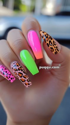 Leopard Nails Tutorial, Leopard Nail Designs, Nail Designs Bling, Cheetah Nail Designs, Cheetah Nails, Back To School Nails, Nails Today