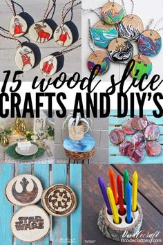 Crafts For Wood Slices, Crafts With Wood Discs, Tree Stump Crafts Wood Slices, Wooden Discs Ideas Tree Slices, Wood Slabs Crafts, Crafts With Tree Slices, 10 Inch Wood Circle Crafts, Craft Ideas With Wood Slices