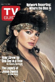 the cover of tv guide magazine with an image of a woman wearing a headband